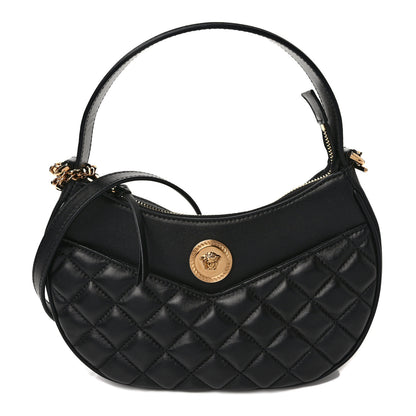 Versace Nappa Quilted Medusa Shoulder Bag Black 1 of 8