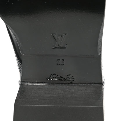 Louis Vuitton Calfskin Monogram Metropolis Flat Ranger Boots 36 Black 6 of 7