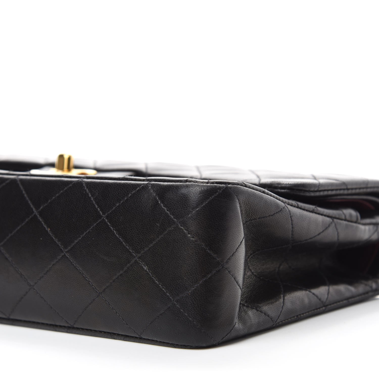 Chanel Lambskin Quilted Medium Double Flap Black 7 of 15