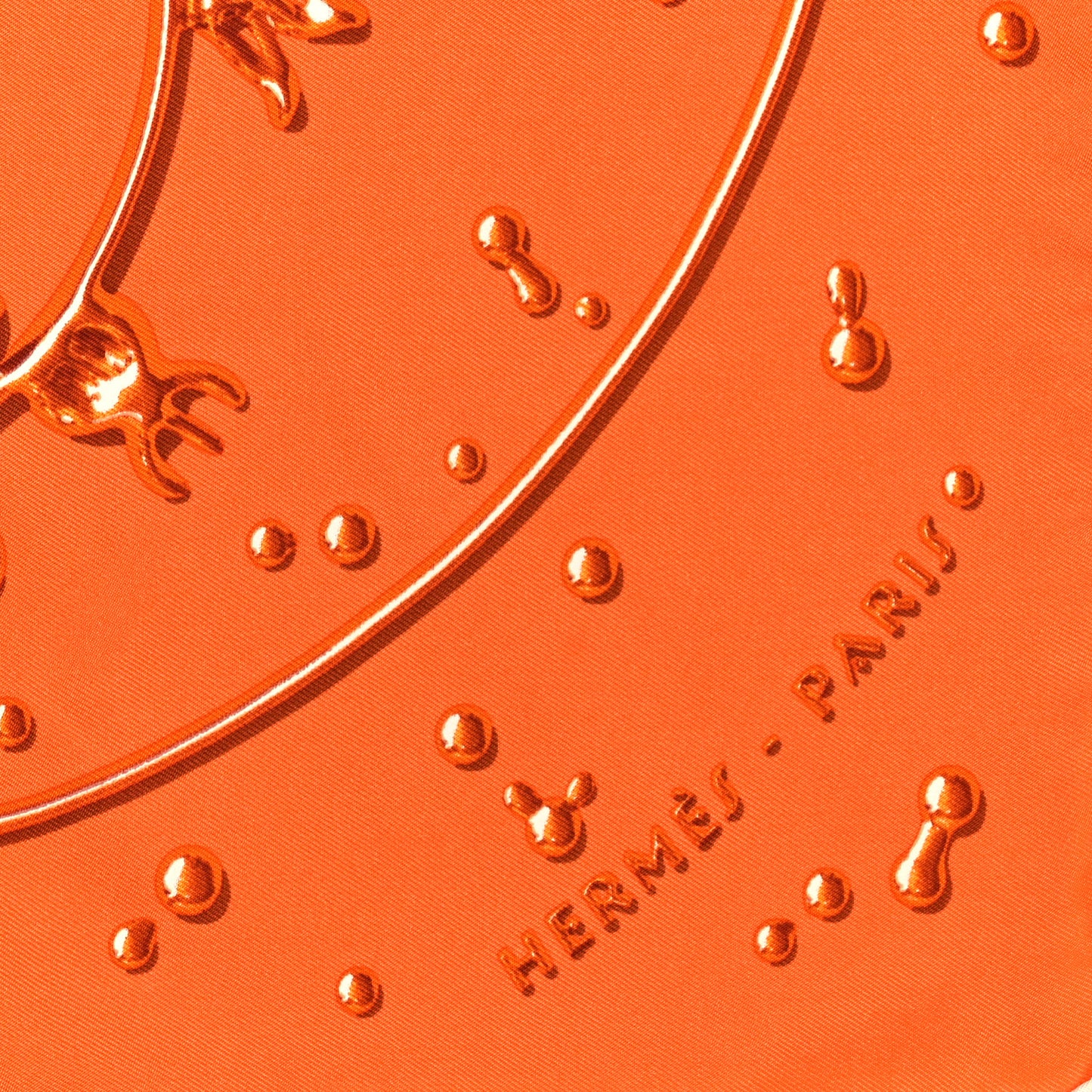 Silk Vif Argent Pocket Square Scarf Orange