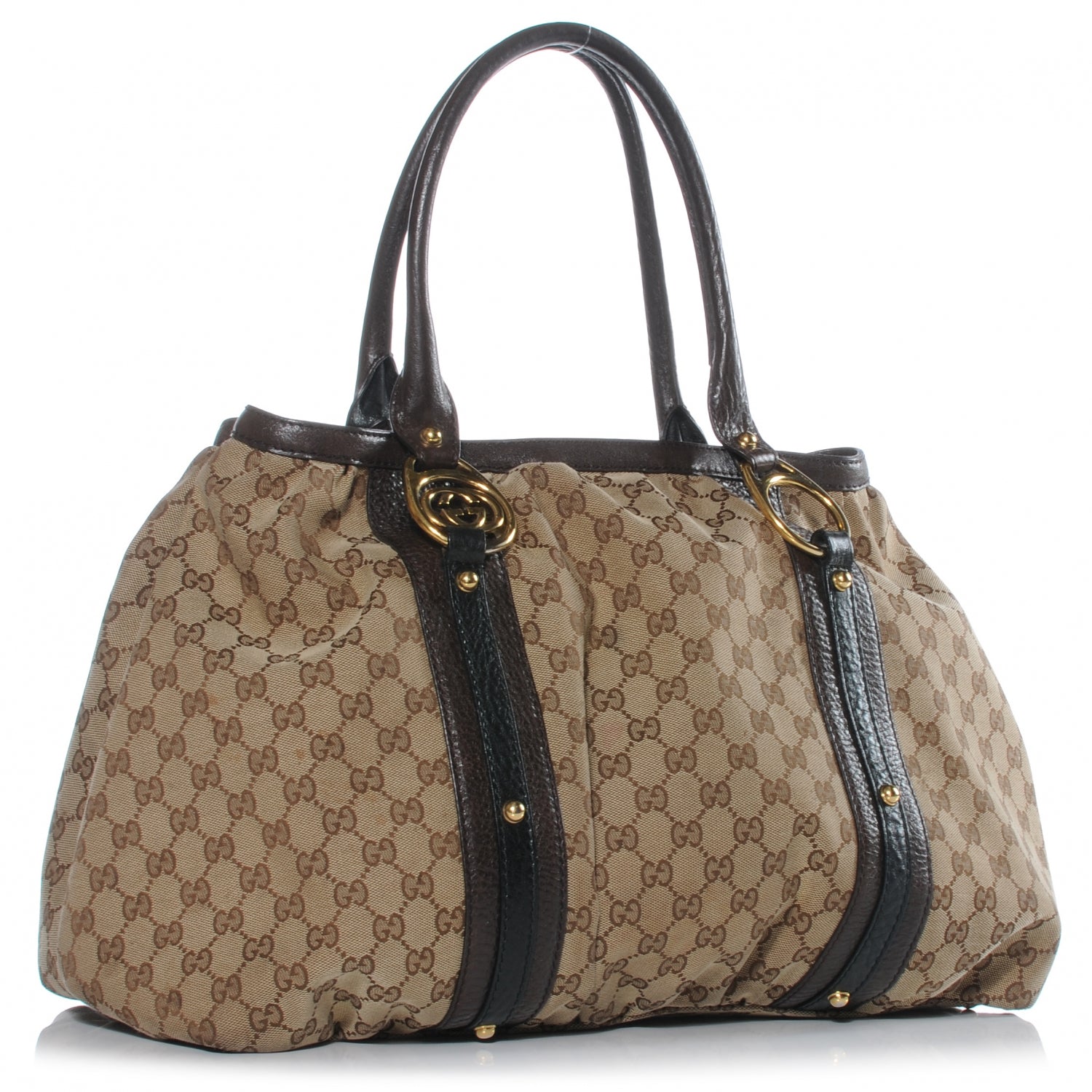 Gucci Monogram Medium Interlocking Icon Tote Dark Brown 3 of 7