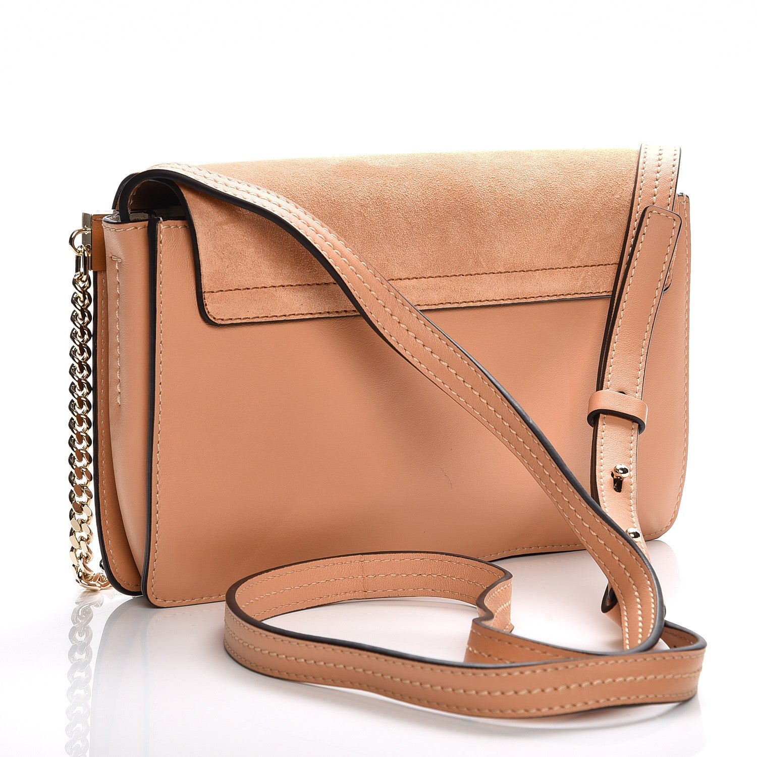 Chloe Suede Calfskin Small Faye Shoulder Bag Blushy Pink 3 of 9