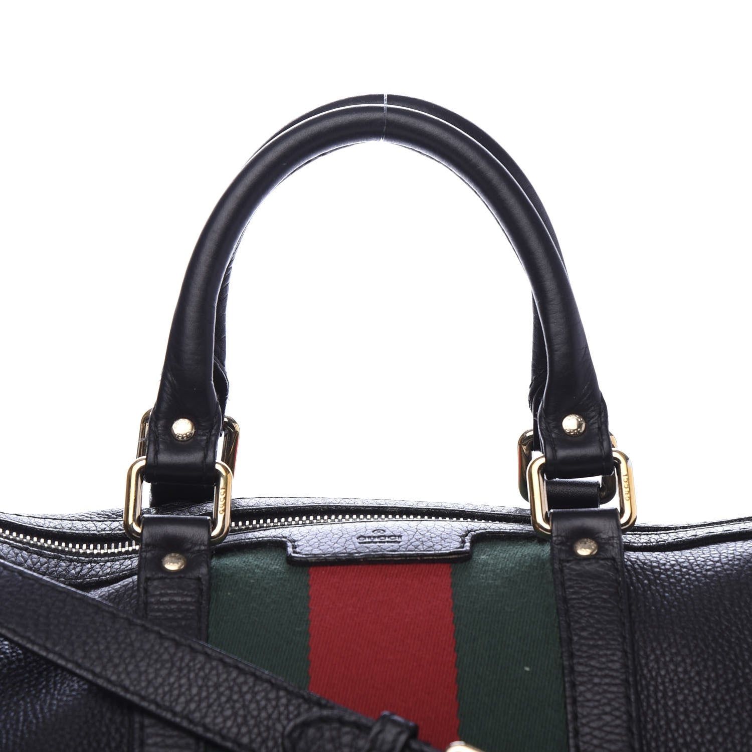 Gucci Calfskin Vintage Web Medium Boston Black 15 of 15