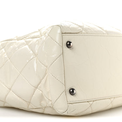 Chanel Glazed Crackled Calfskin Reissue Tote White 9 of 10