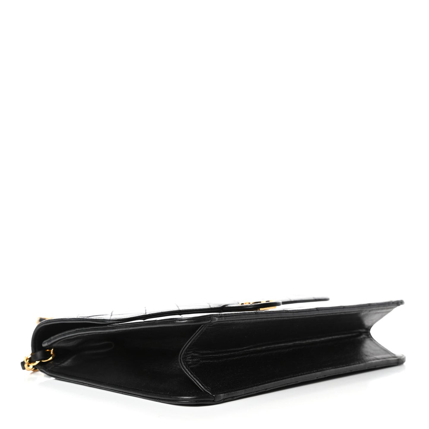 Lambskin Quilted Medium Single Flap Black