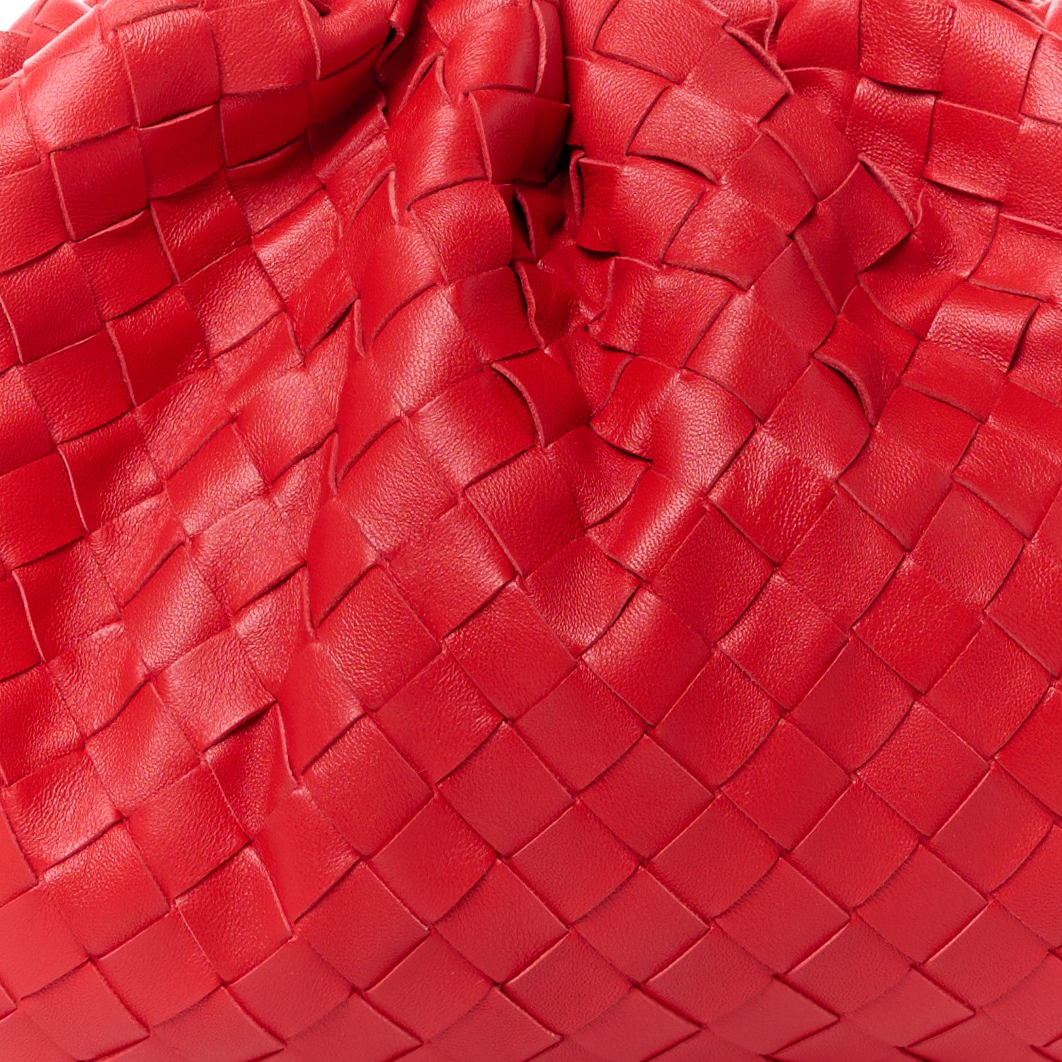 Bottega Veneta Nappa Maxi Intrecciato The Pouch Oversized Clutch Bright Red 9 of 11