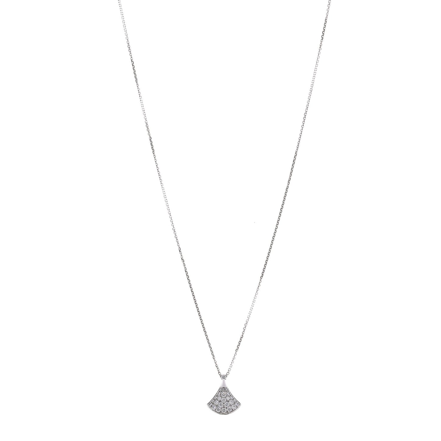 18K White Gold Diamond Divas' Dream Pave Necklace