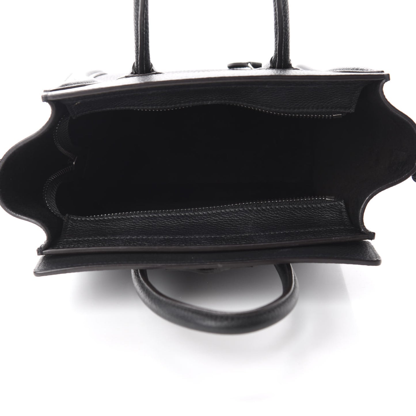 Drummed Calfskin Nano Luggage Black