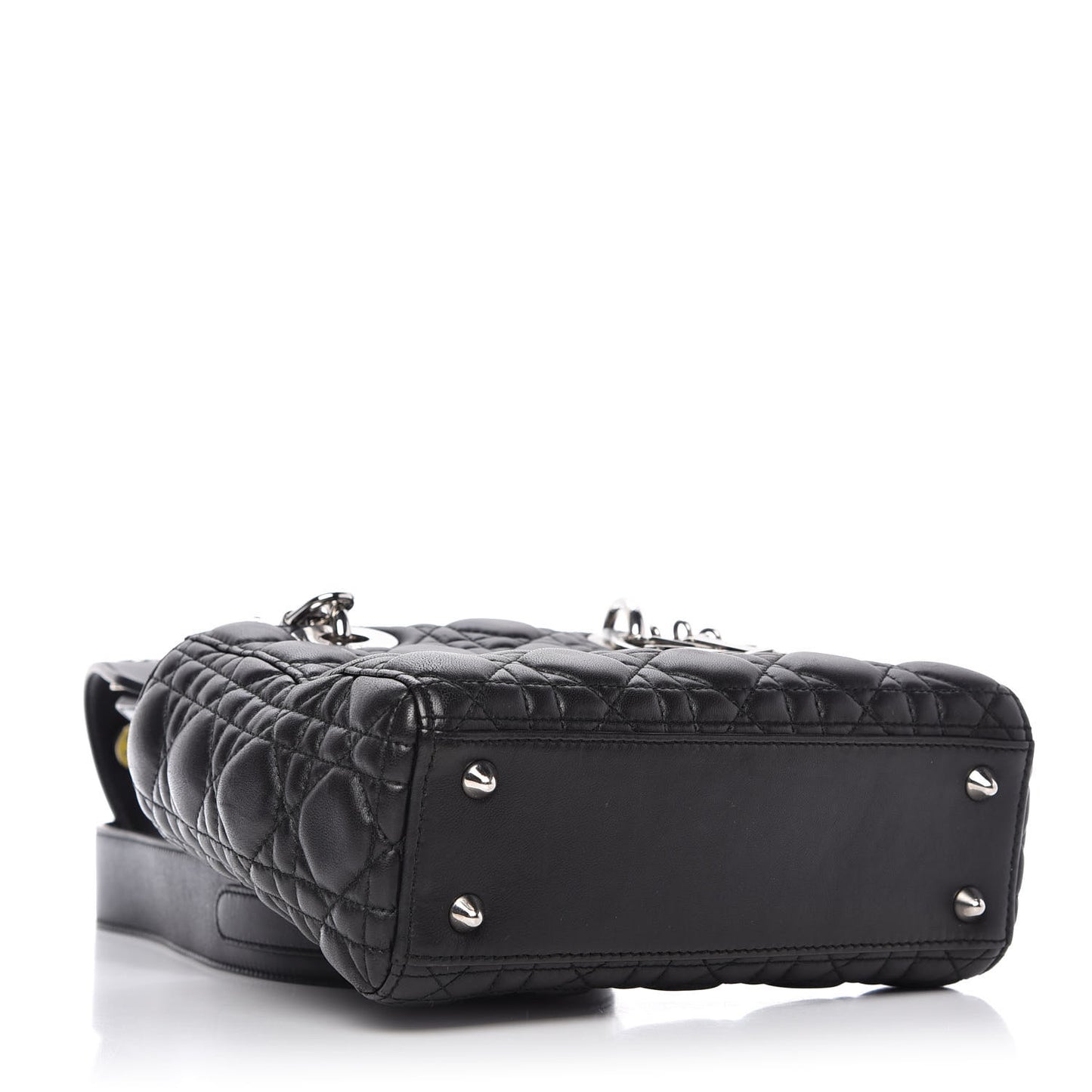 Lambskin Cannage Small Lucky Badges My Lady Dior Black