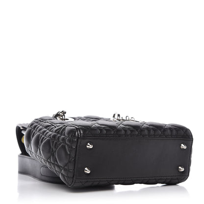 Christian Dior Lambskin Cannage Small Lucky Badges My Lady Dior Black 4 of 9