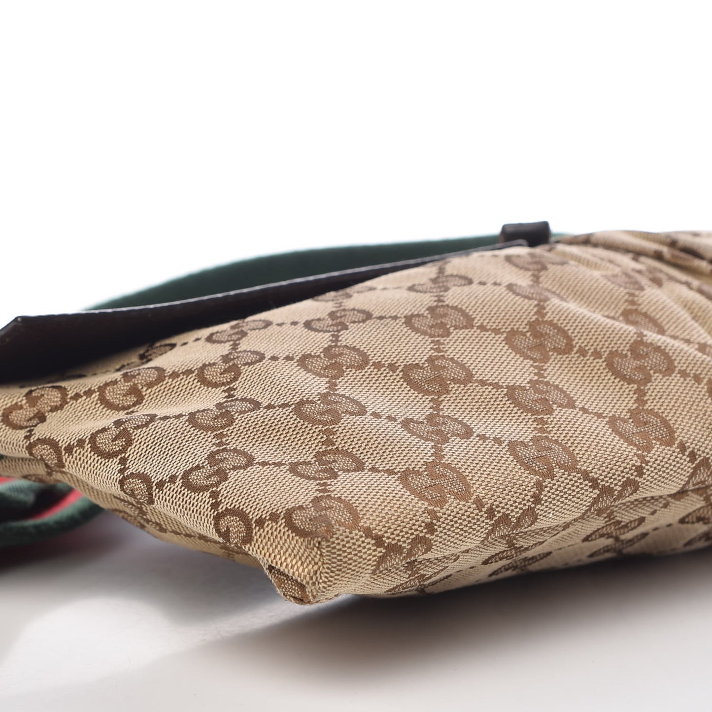Monogram Web Belt Bag Dark Brown