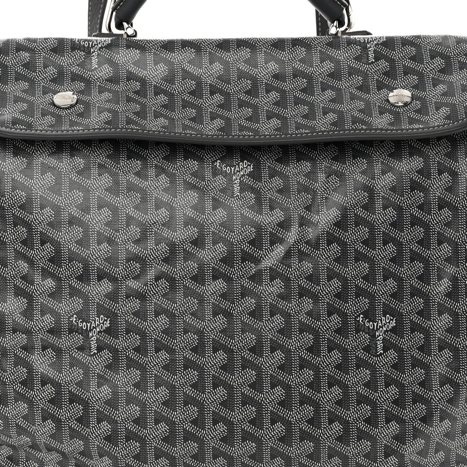 Goyard Goyardine Saint Leger Soft Briefcase Backpack Grey 8 of 10