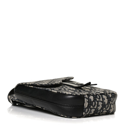 Christian Dior Oblique Saddle Pouch Blue 3 of 11