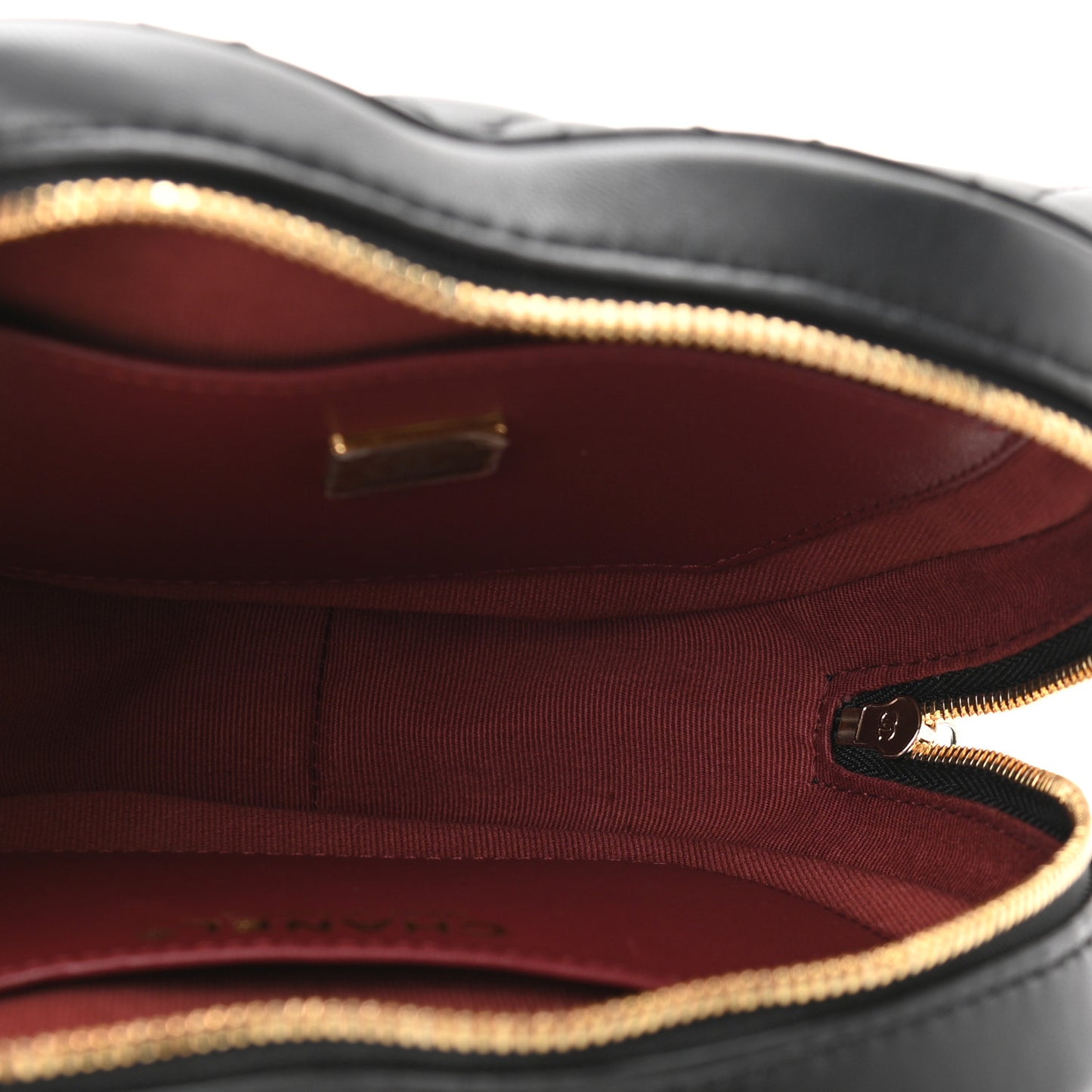 Lambskin Quilted CC In Love Heart Bag Black