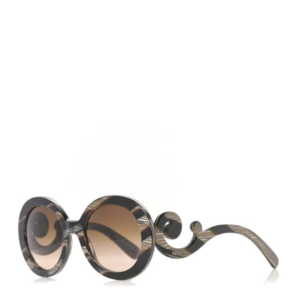 Prada Baroque Sunglasses SPR 27N Black Horn 1 of 8