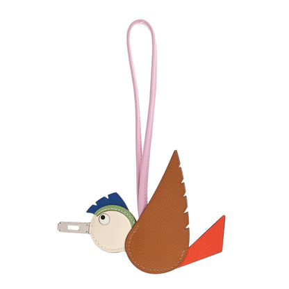 Hermes Epsom Swift Chevre Mysore Birdy Bag Charm Mauve Sylvestre Vert Poppy Gold Nata Craie 1 of 6