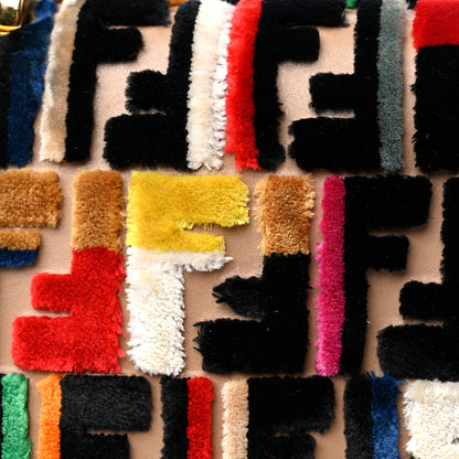 Fendi Vitello Liberty Velvet FF Multicolor Kan I Shoulder Bag Multicolor Cuoio 13 of 15