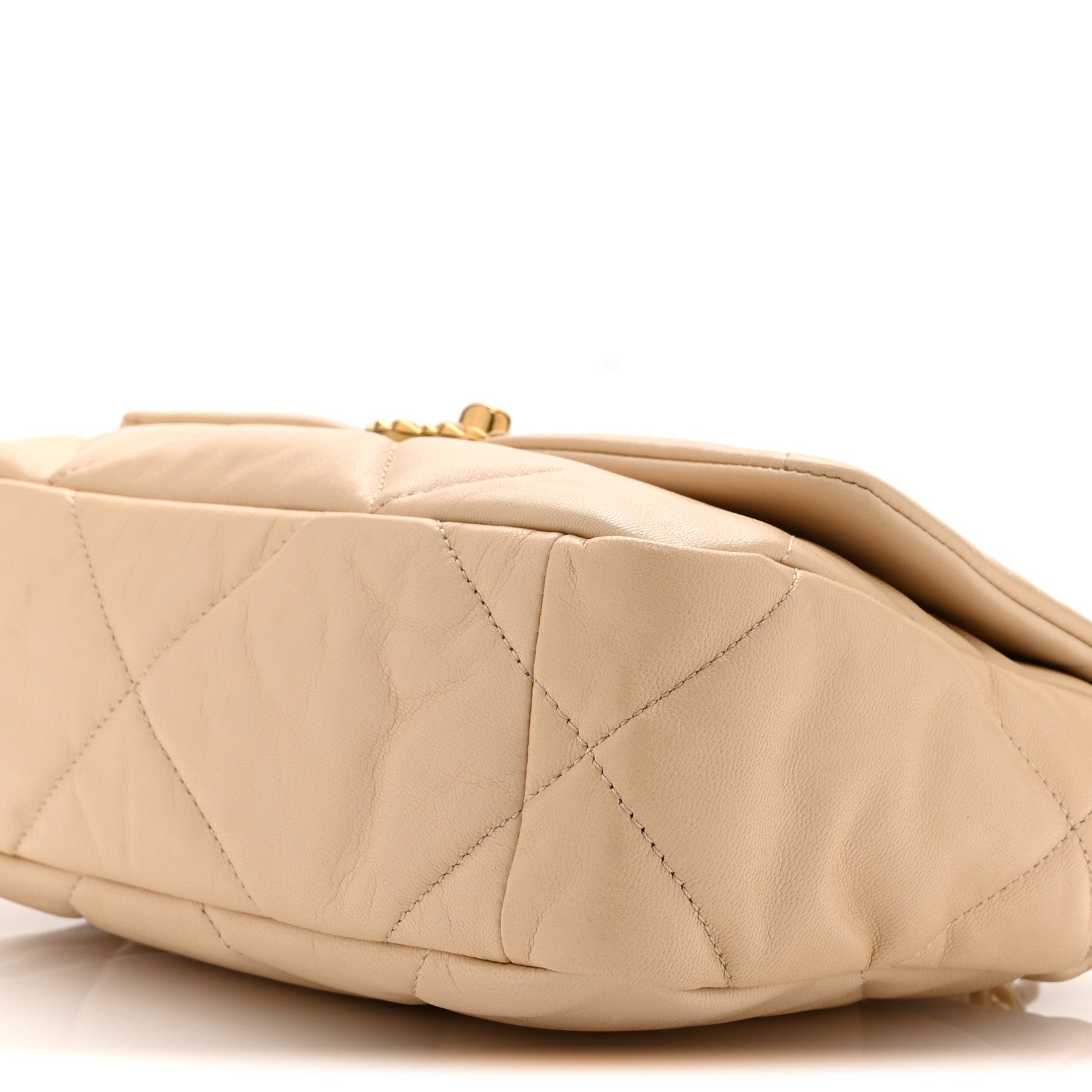 Chanel Lambskin Quilted Medium Chanel 19 Flap Light Beige 10 of 10