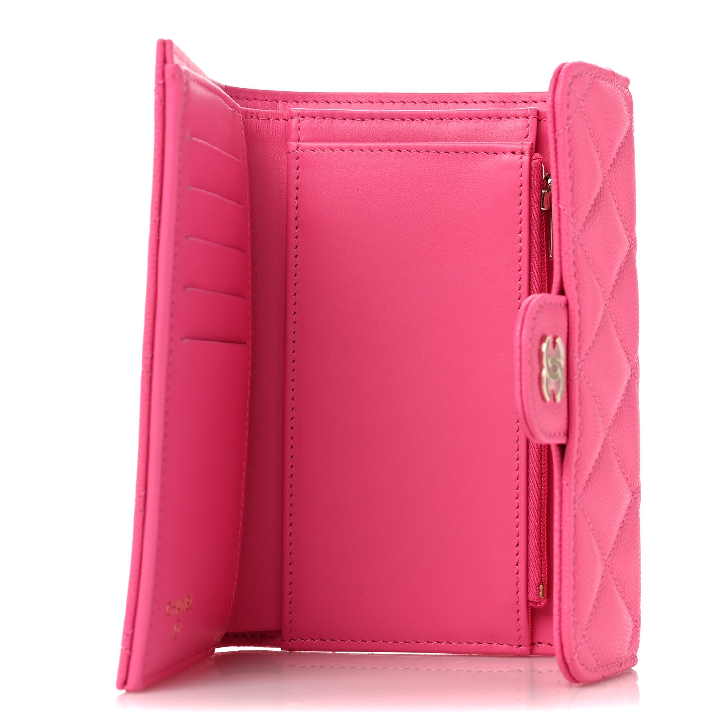 Chanel Caviar Quilted Medium Flap Wallet Pink 5 of 9