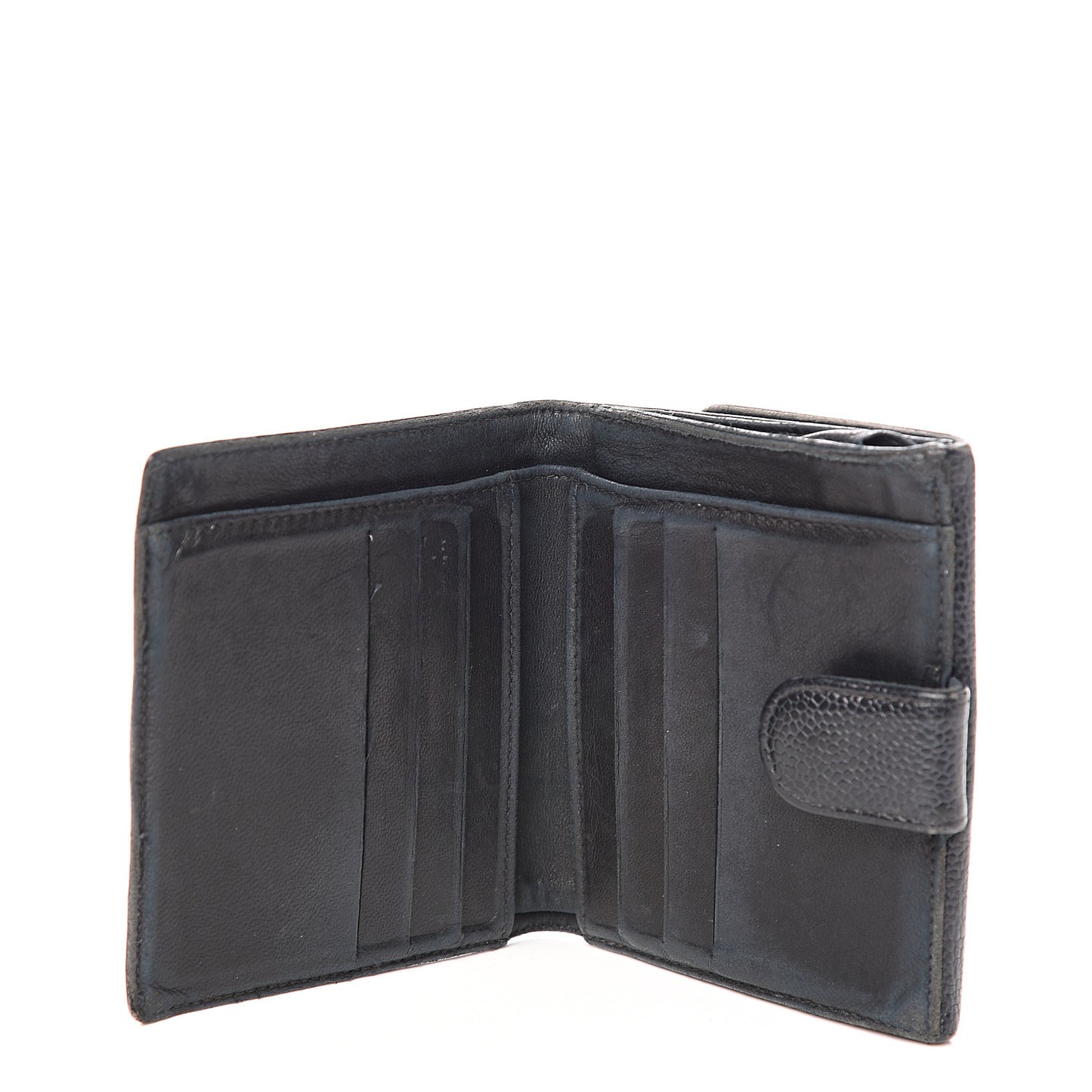 Caviar Timeless CC Compact French Wallet Black