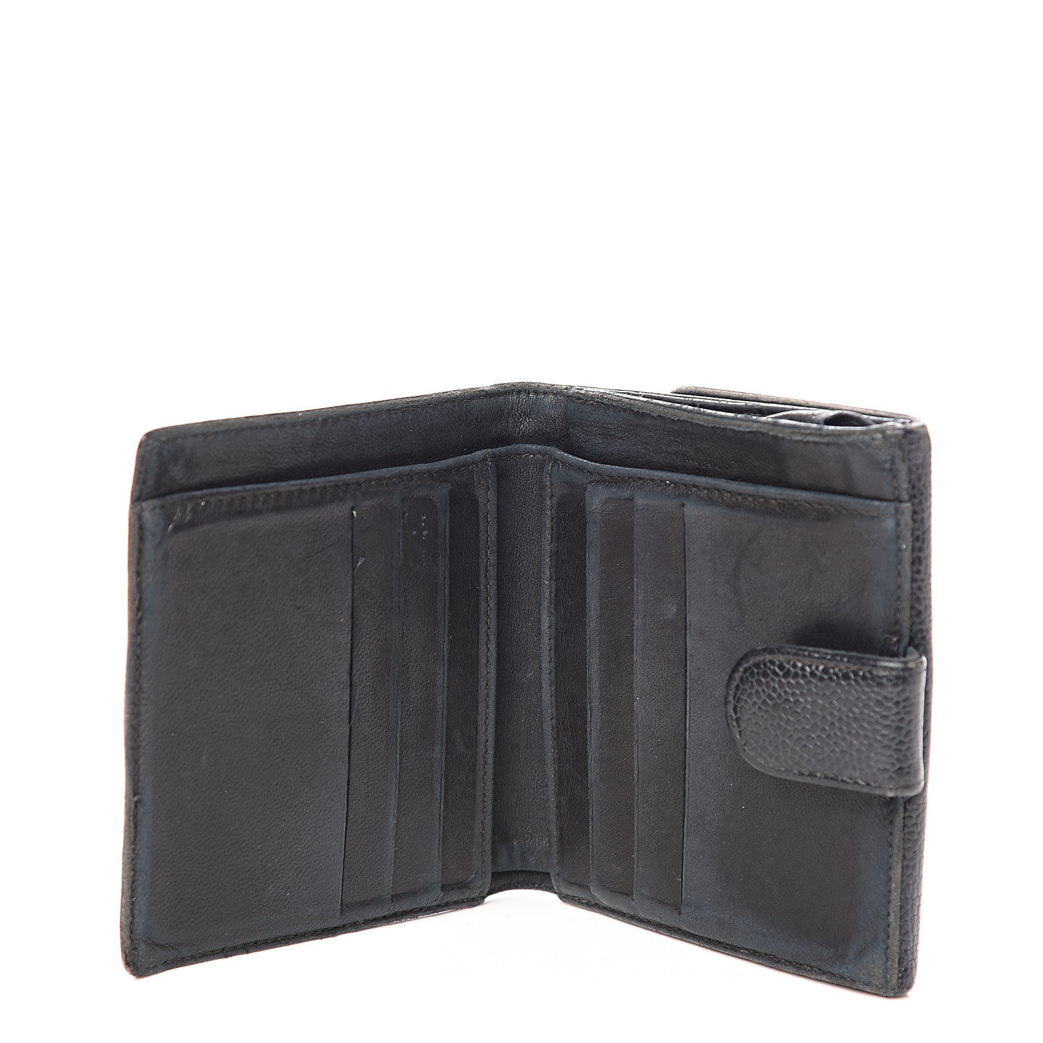 Chanel Caviar Timeless CC Compact French Wallet Black 4 of 14
