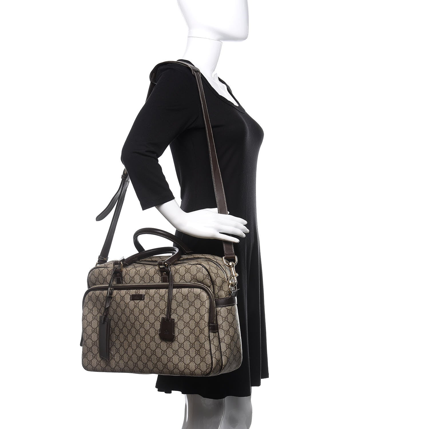 Gucci GG Plus Monogram Medium Travel Bag Dark Brown 2 of 8