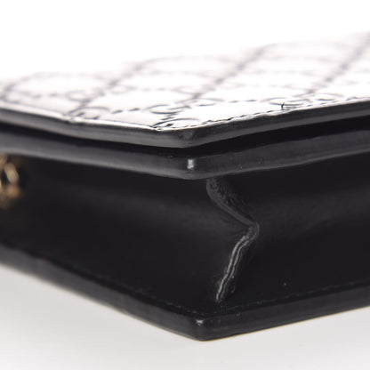 Gucci Guccissima Signature Bowy Chain Wallet Black 7 of 11
