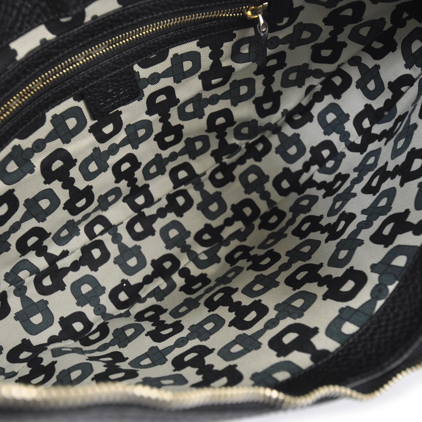 Leather Bamboo Ring Hobo Black