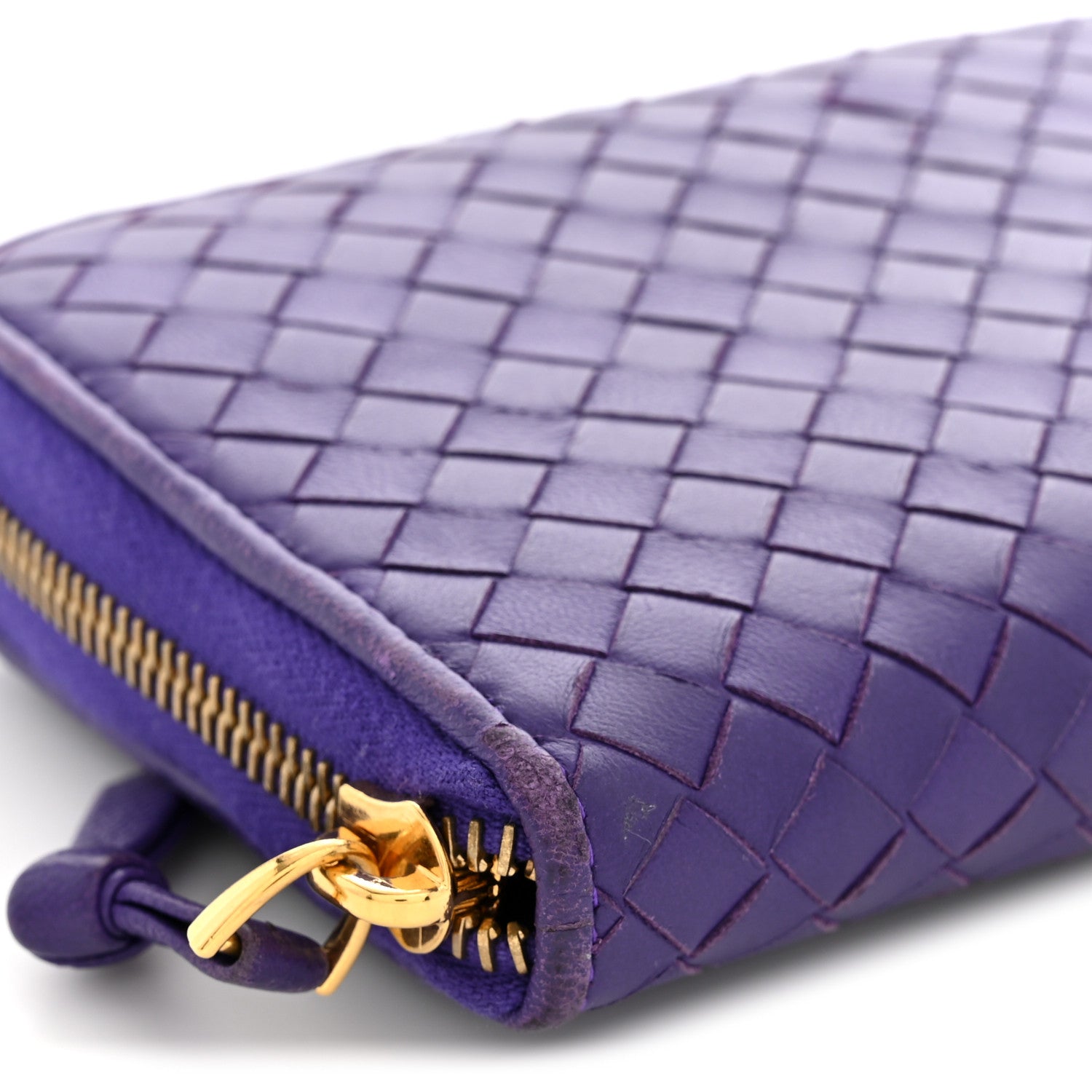 Bottega Veneta Nappa Intrecciato Zip Around Wallet Anemone 8 of 10