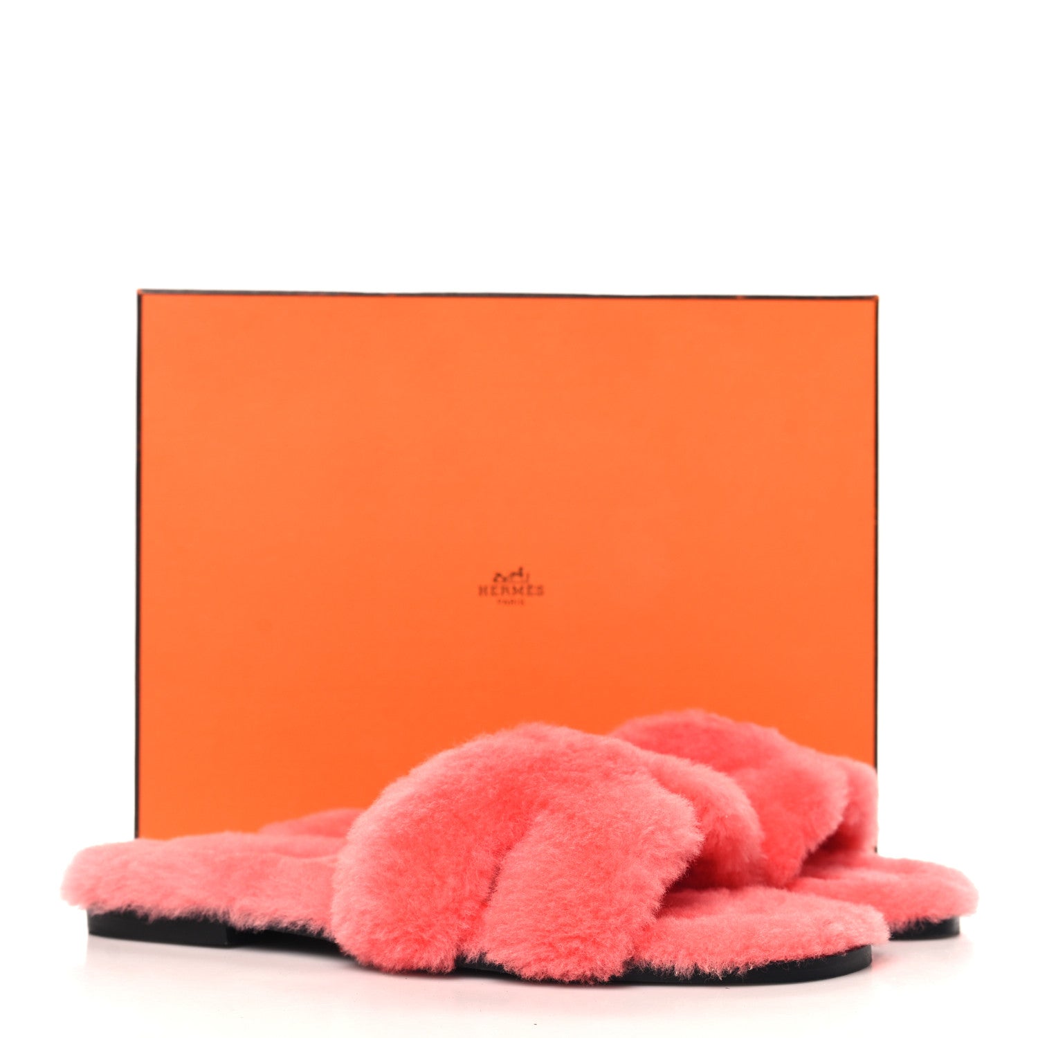 Hermes Woolskin Oran Sandals 38.5 Rose Du Desert 9 of 9