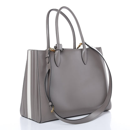 Prada City Calfskin Bibliotheque XL Tote Argilla Talco 3 of 9