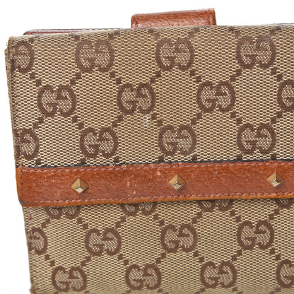 Gucci Monogram Studded French Flap Wallet Brown 12 of 12