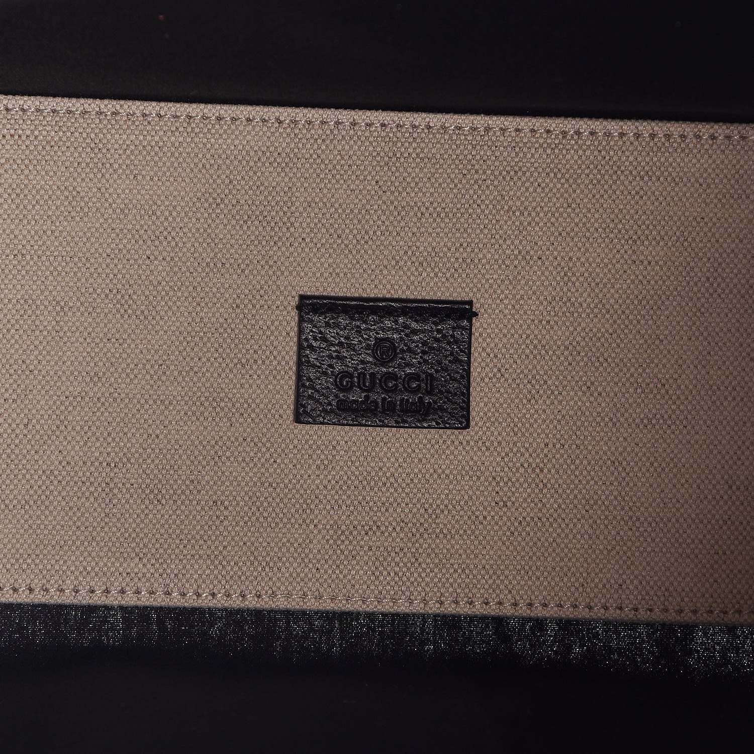 Gucci Patent Canvas Frame Logo Vertical Tote Black Crop 6 of 10