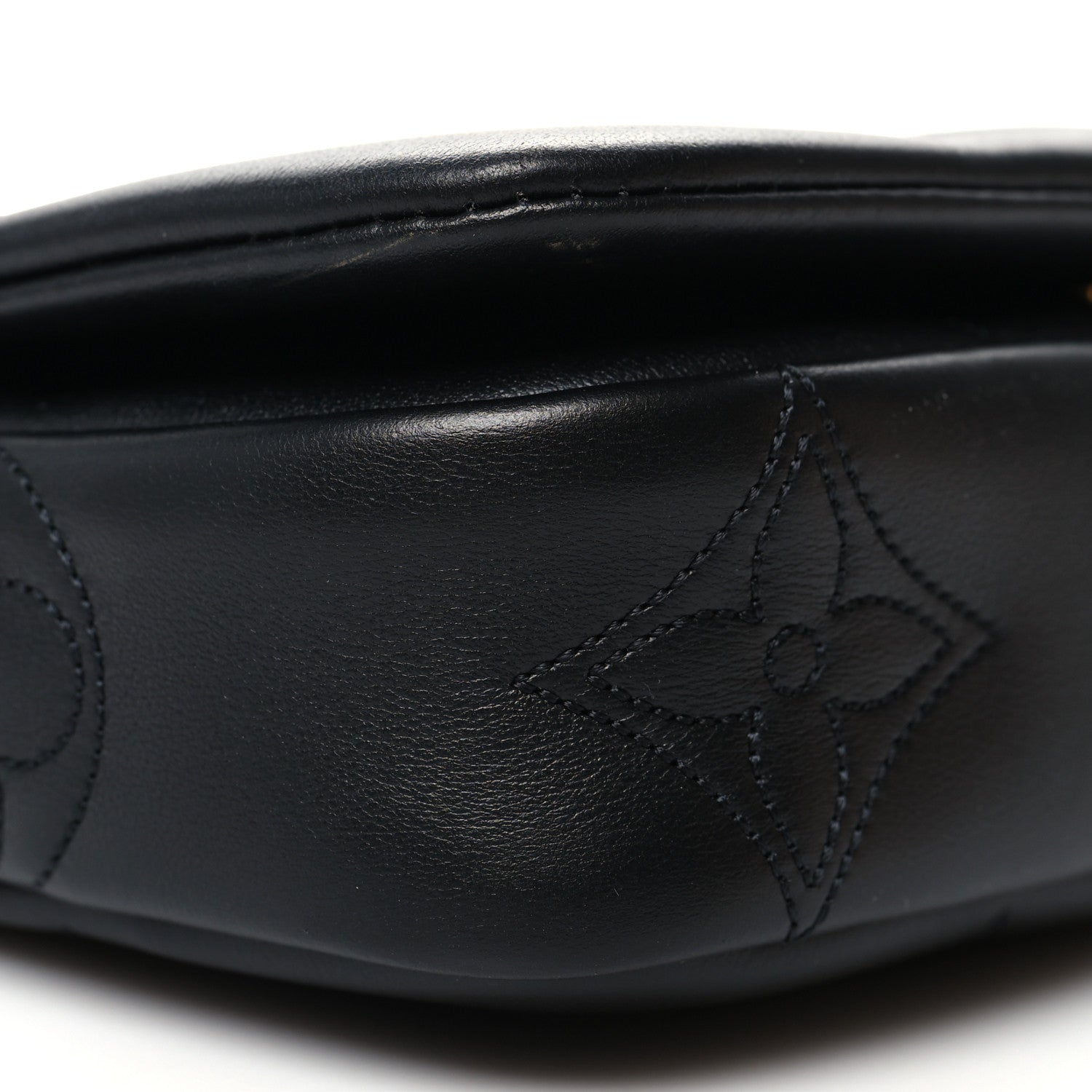 Louis Vuitton Calfskin Bubblegram Wallet On Strap Black 8 of 11