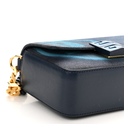 Givenchy x Chito Graffiti Effect Canvas Leather Small 4G Shoulder Bag Steel Blue 8 of 9