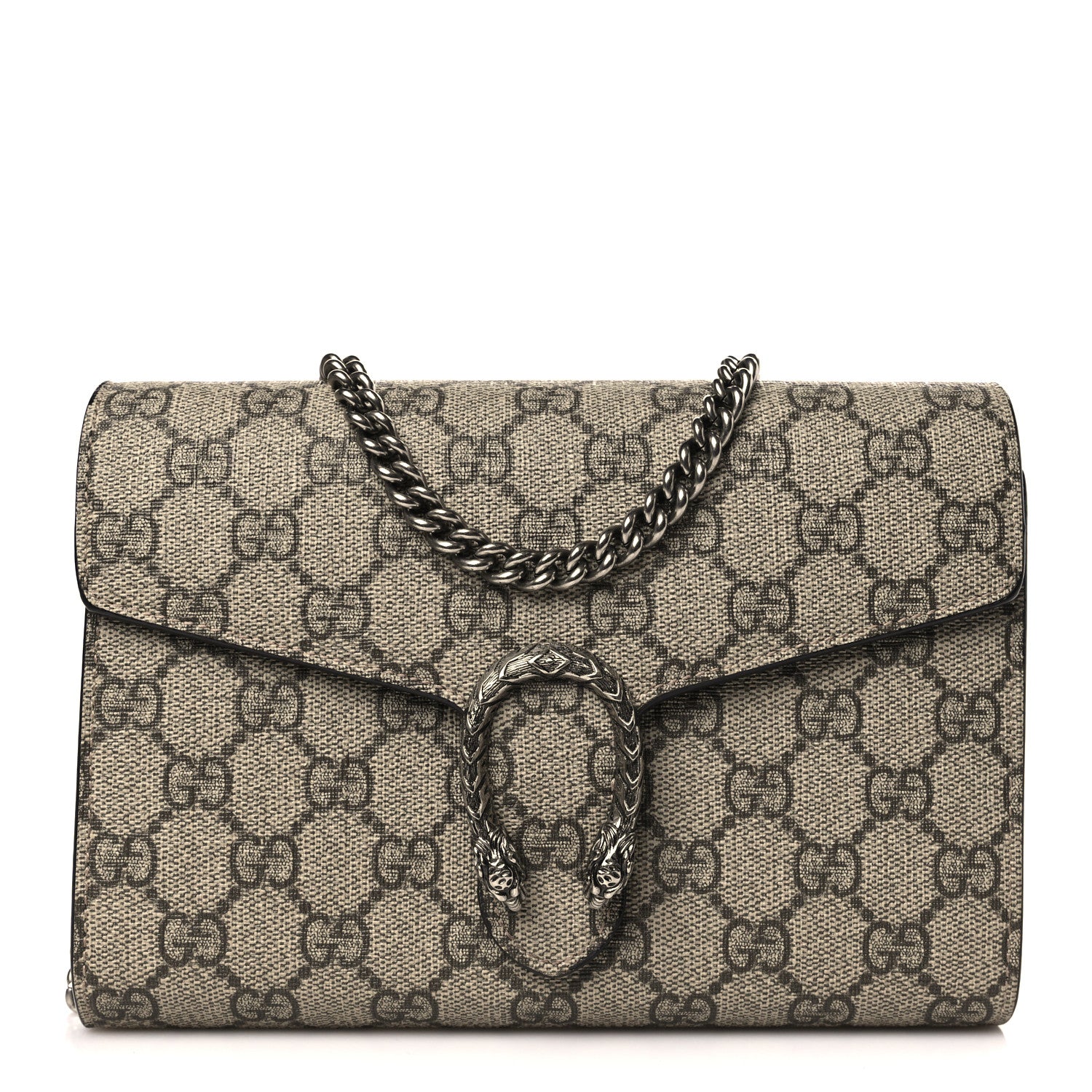 Gucci GG Supreme Monogram Mini Dionysus Chain Wallet Beige Taupe 1 of 9