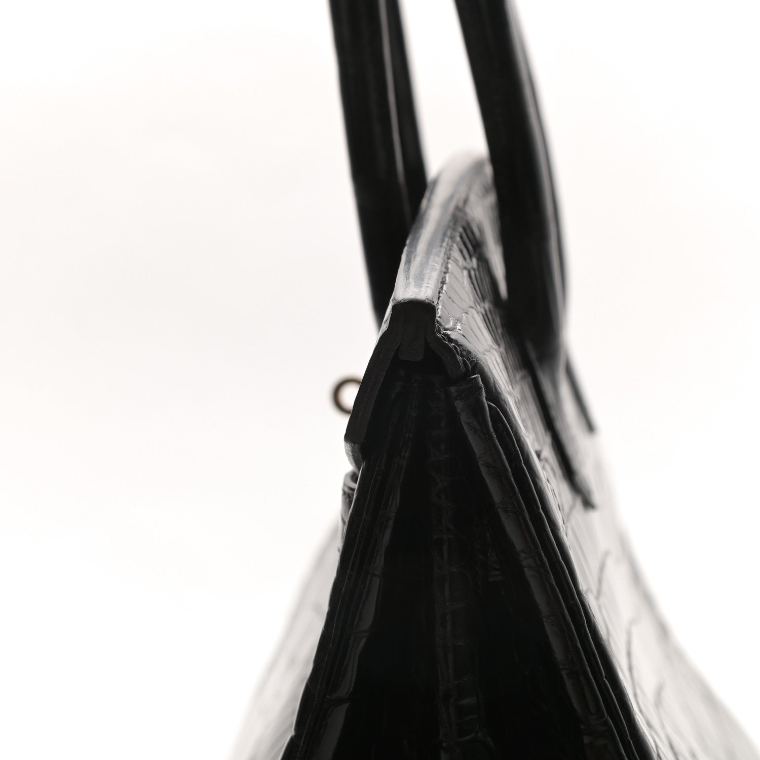 Hermes Shiny Porosus Crocodile Birkin 35 Black 30 of 30
