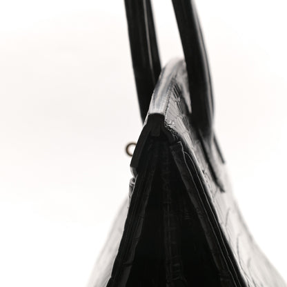 Hermes Shiny Porosus Crocodile Birkin 35 Black 30 of 30