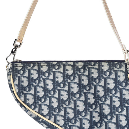 Christian Dior Monogram Mini Saddle Pochette Blue 12 of 13