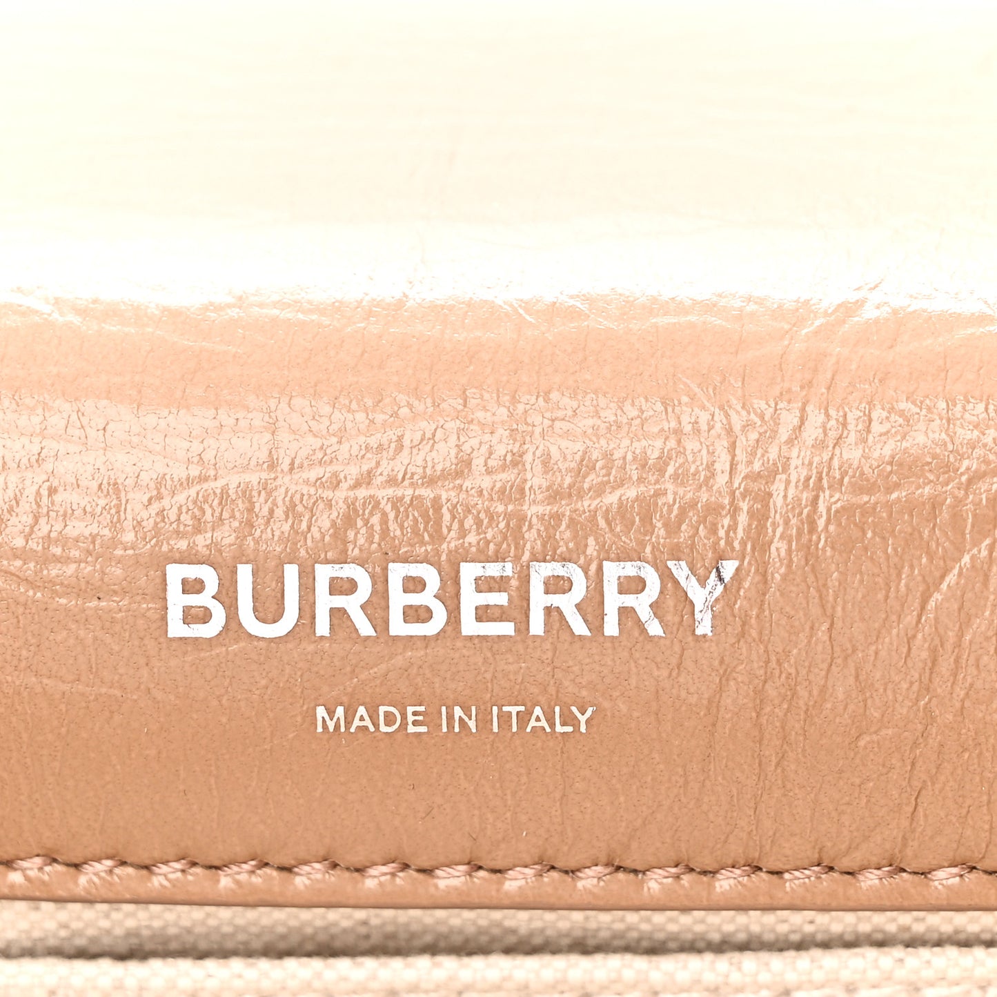Patent Quilted Resin Chain Small Lola Bag Tan