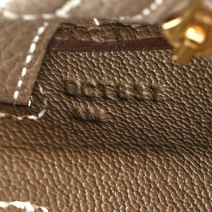 Hermes Togo Kelly Retourne 25 Etoupe 7 of 14