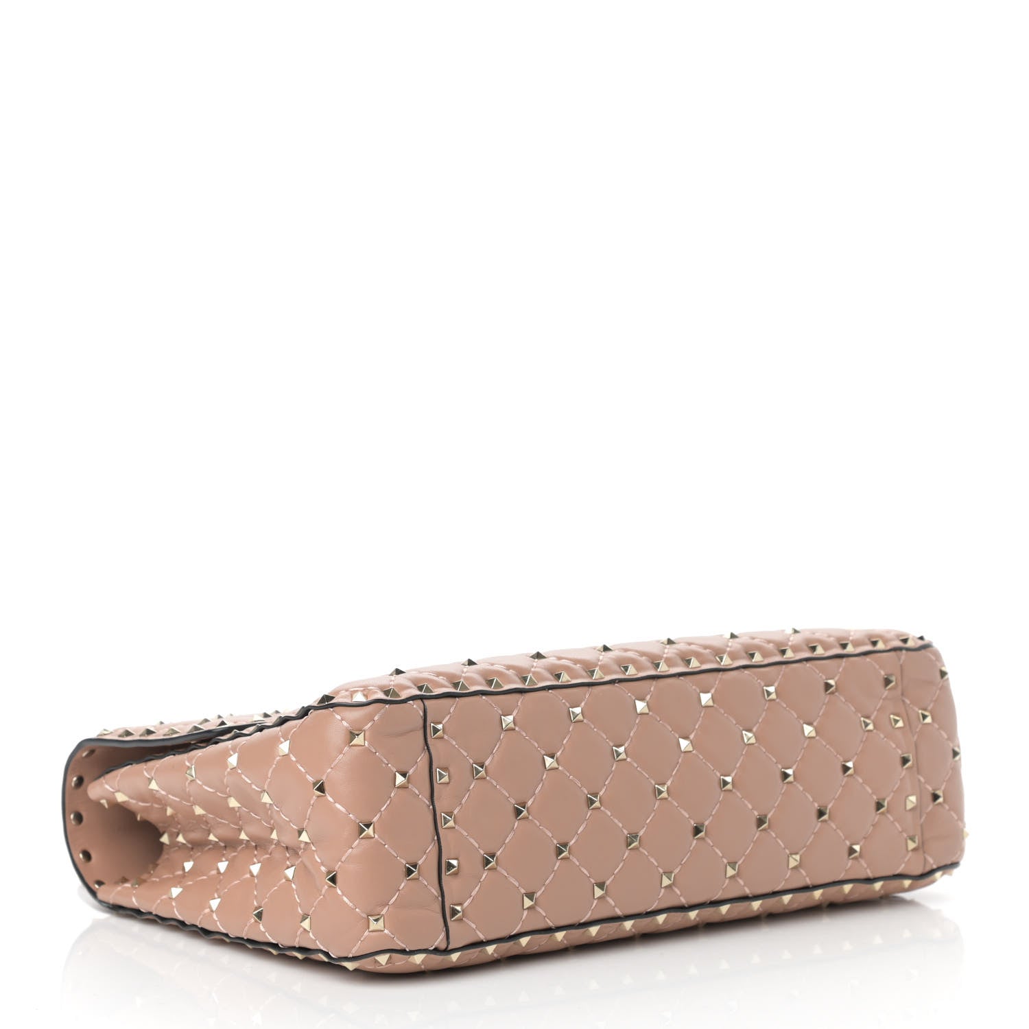 Valentino Garavani Nappa Large Rockstud Spike Shoulder Bag Soft Noisette 4 of 13
