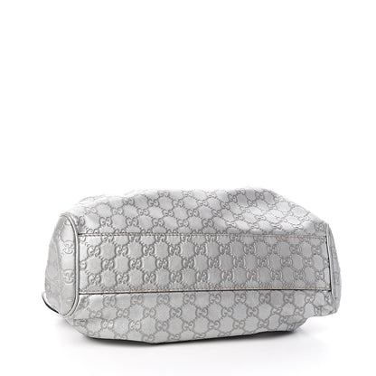 Gucci Metallic Guccissima Medium Sukey Tote Silver 4 of 11