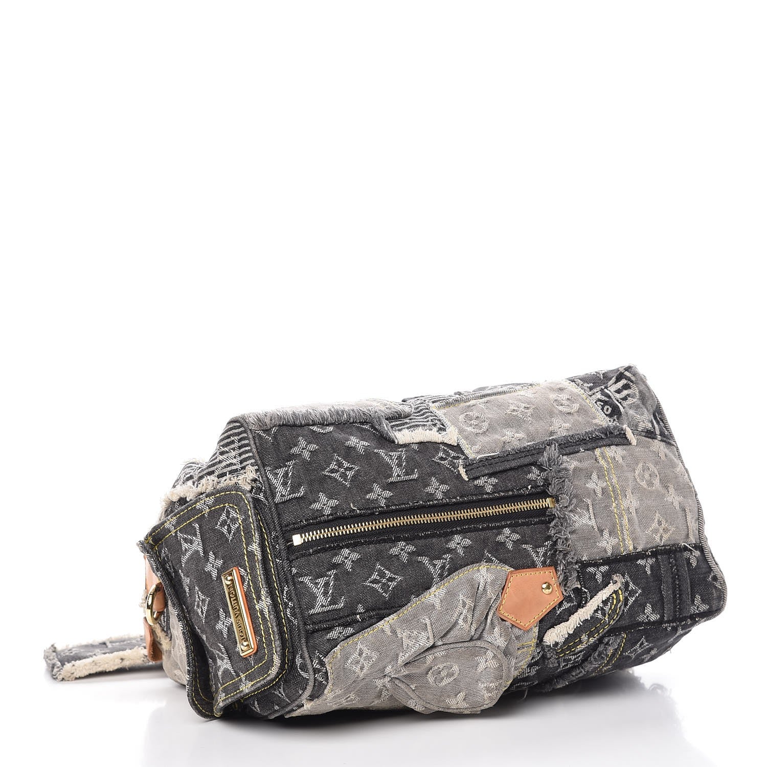 Louis Vuitton Denim Patchwork Speedy 30 Grey 4 of 11
