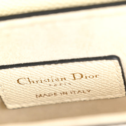 Christian Dior Grained Calfskin Mini Saddle Bag With Strap White 6 of 11