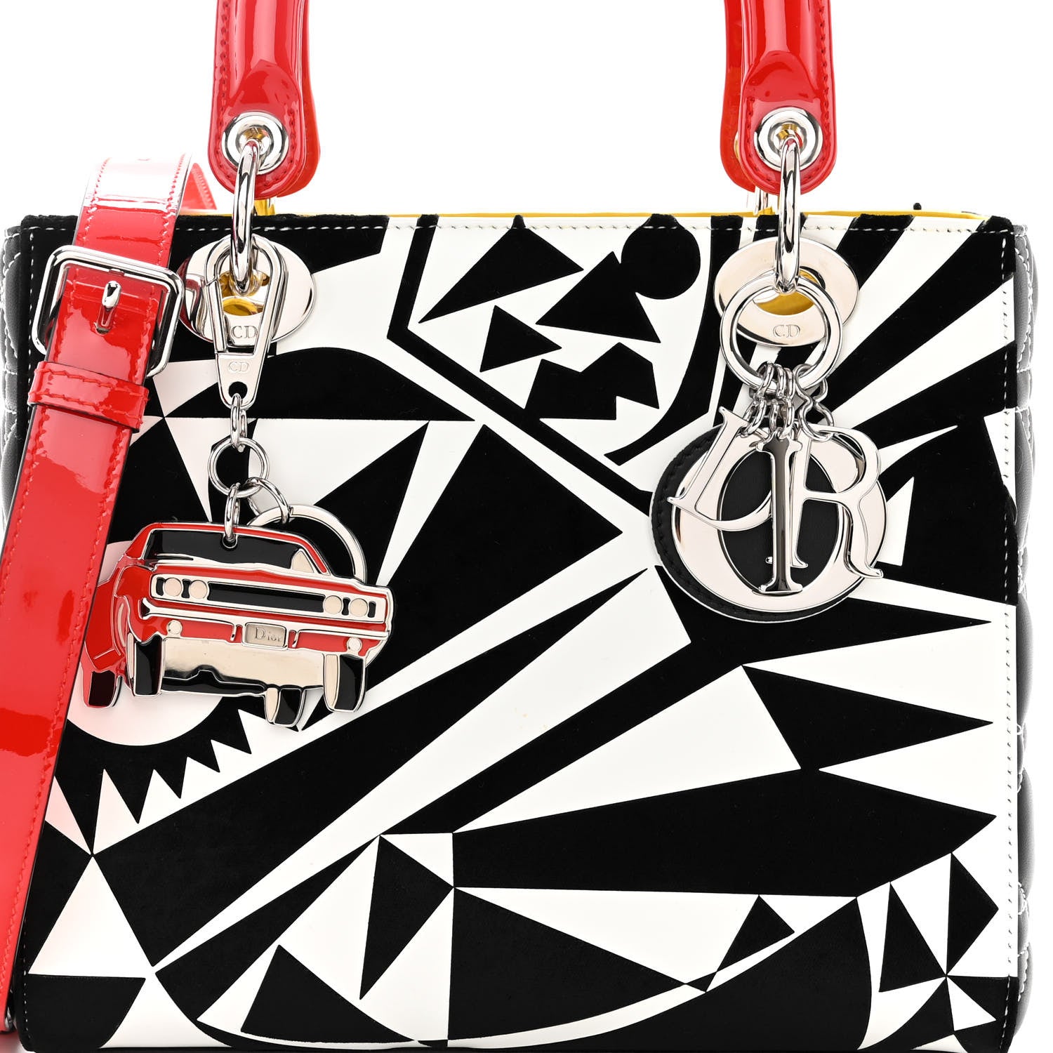 Christian Dior X MATTHEW PORTER Patent Printed Calfskin Cannage Medium Lady Multicolor 7 of 11