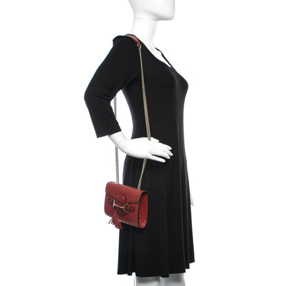Gucci Soft Microguccissima Mini Emily Chain Shoulder Bag Rosso 2 of 10