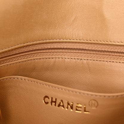 Chanel Lambskin Quilted Flap Shoulder Bag Beige 12 of 18