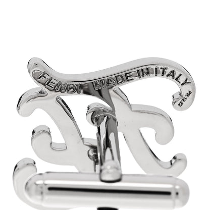 Fendi Metal Kaligraphy Cufflinks Silver 5 of 6