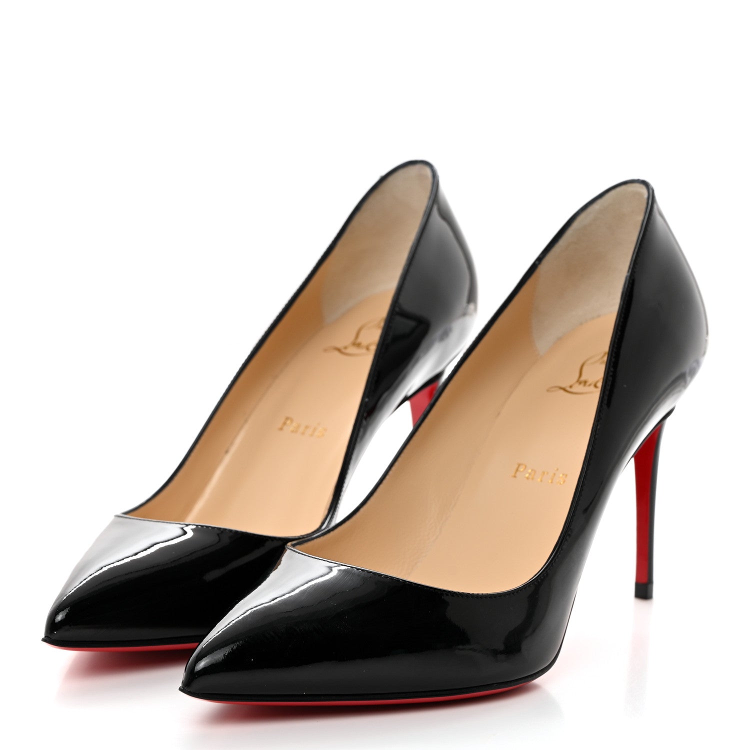 Christian Louboutin Patent Pigalle 85 Pumps 38 Black 3 of 8